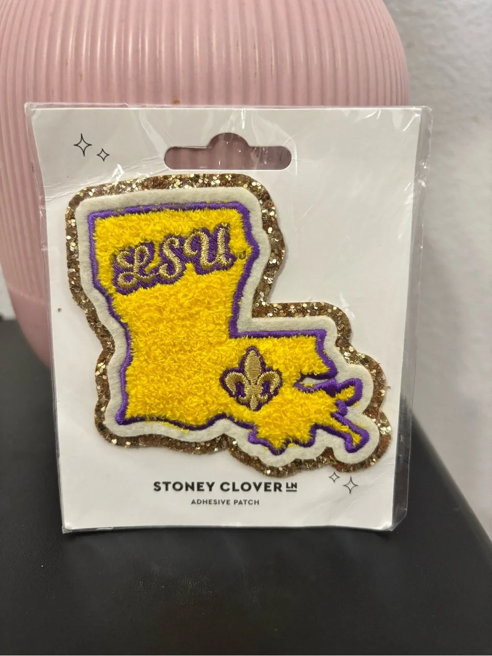 Stoney Clover LSU Glitter Patch NEW